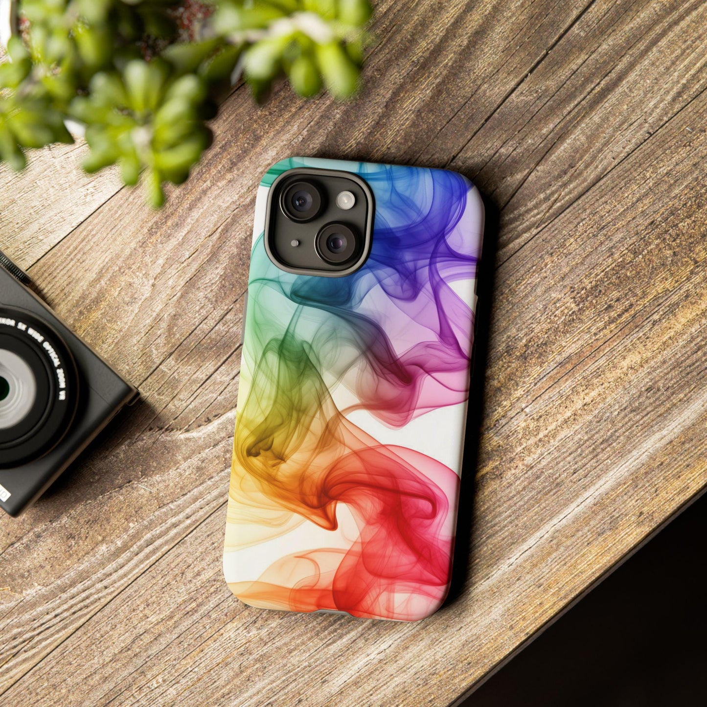 Alcohol Ink Phone Case, Tough Phone Case for iPhone, Samsung, Google Pixel, Colorful Print Phone Case, Flexi Phone Case, Rainbow Phone Case