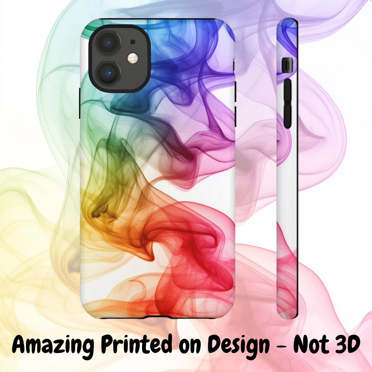 Alcohol Ink Phone Case, Tough Phone Case for iPhone, Samsung, Google Pixel, Colorful Print Phone Case, Flexi Phone Case, Rainbow Phone Case