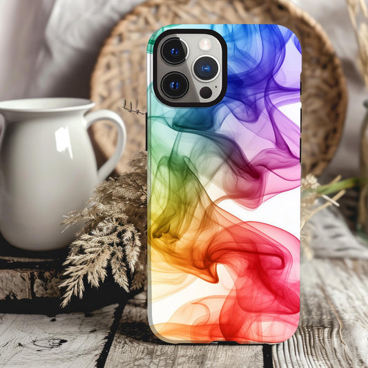Alcohol Ink Phone Case, Tough Phone Case for iPhone, Samsung, Google Pixel, Colorful Print Phone Case, Flexi Phone Case, Rainbow Phone Case