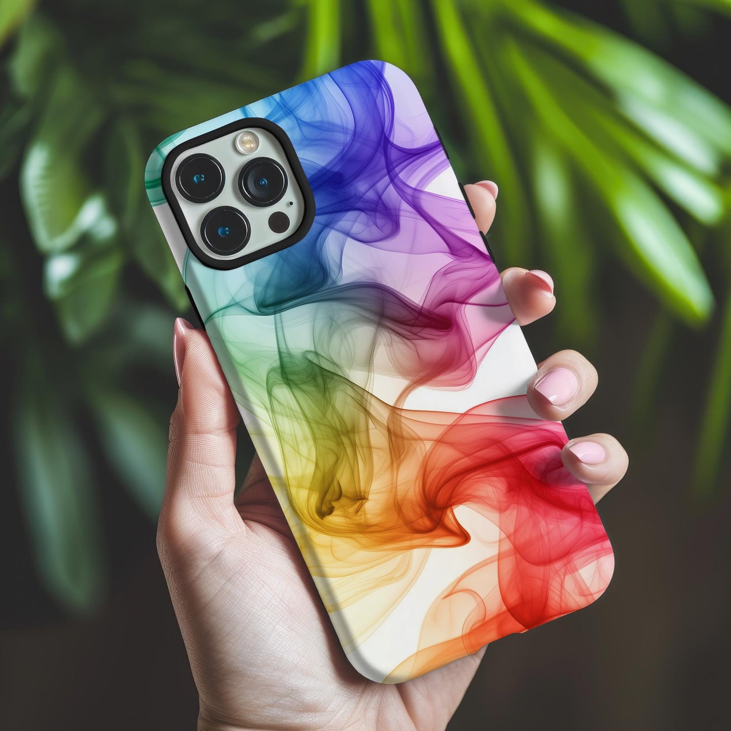 Alcohol Ink Phone Case, Tough Phone Case for iPhone, Samsung, Google Pixel, Colorful Print Phone Case, Flexi Phone Case, Rainbow Phone Case